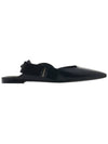 Leather Slingback Flat Black - SALVATORE FERRAGAMO - BALAAN 3