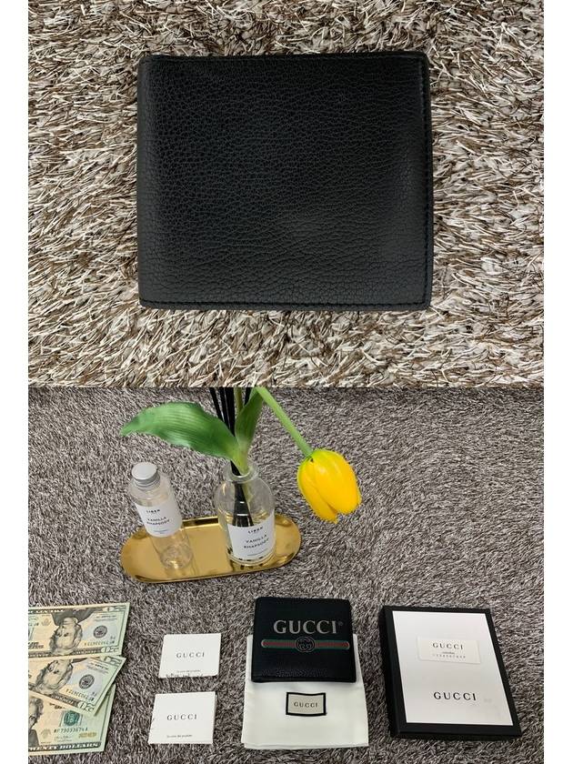 Black band logo leather wallet - GUCCI - BALAAN 7