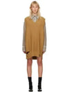 MM6 Maison Margiela Number Logo Layered Dress Camel S52DA0029S18444155 - MAISON MARGIELA - BALAAN 2