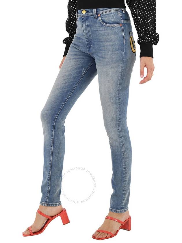 Gucci Ladies Blue Stretch Denim Skinny Pants, Waist Size 24" - GUCCI - BALAAN 3