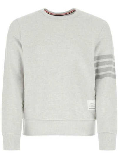 Classic Loopback Terry Tonal 4-Bar Relaxed Fit Crewneck Sweatshirt Pale Grey - THOM BROWNE - BALAAN 2