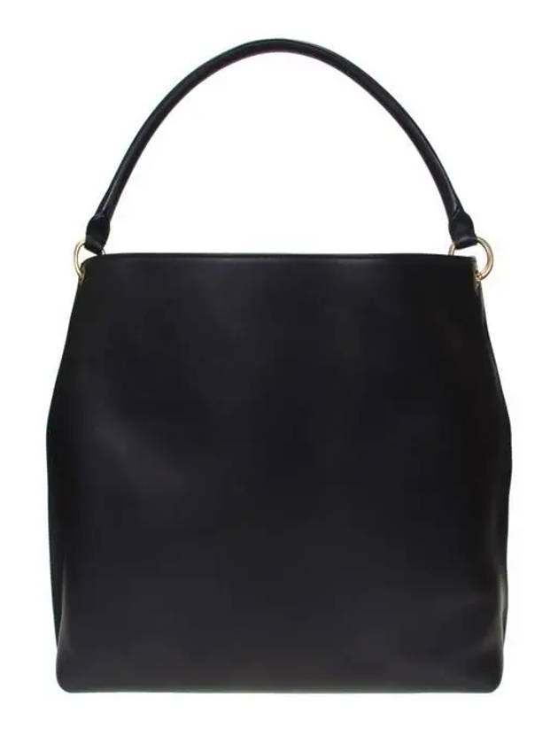 Tag Calfskin Hobo Shoulder Bag Black - SAINT LAURENT - BALAAN 5