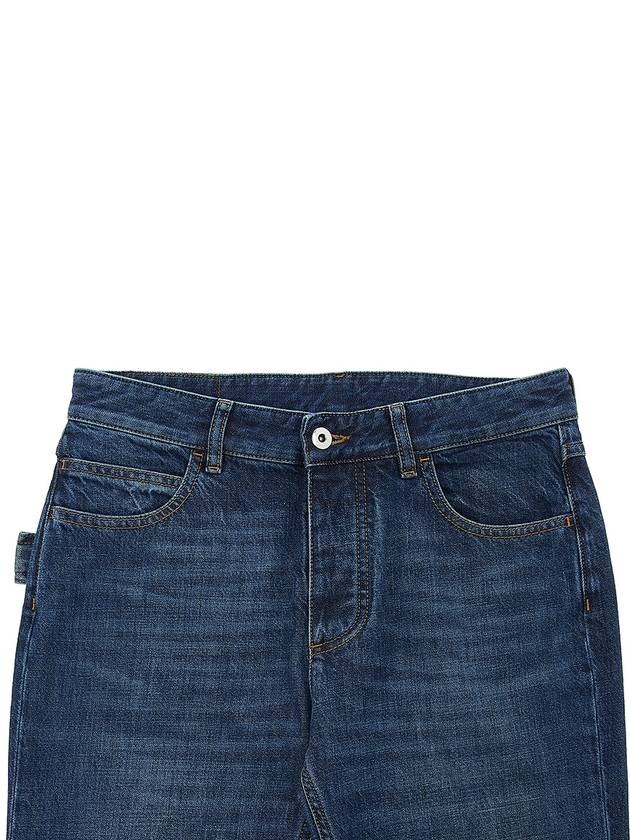 Women's Washed Mid-Rise Flare Denim Jeans Blue - BOTTEGA VENETA - BALAAN.