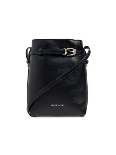 Voyou Leather Phone Pouch Bag Black - GIVENCHY - BALAAN 2