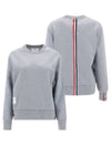 Center Back RWB Stripe Classic Loopback Crewneck Sweatshirt Light Grey - THOM BROWNE - BALAAN 2