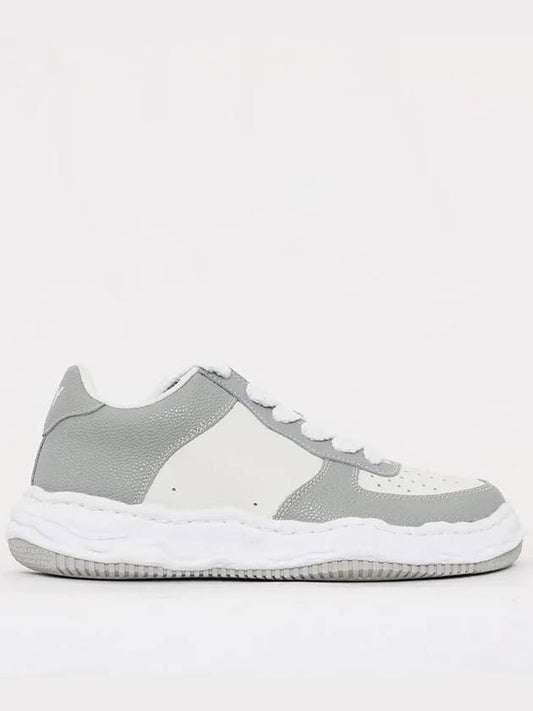 Wayne OG Sole Emboss Leather Low Top Sneakers Grey - MIHARA YASUHIRO - BALAAN 2