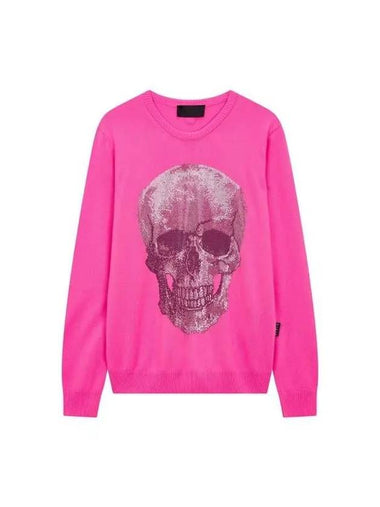 Men s Skull Hotpiece Cashmere Sweater Pink - PHILIPP PLEIN - BALAAN 1