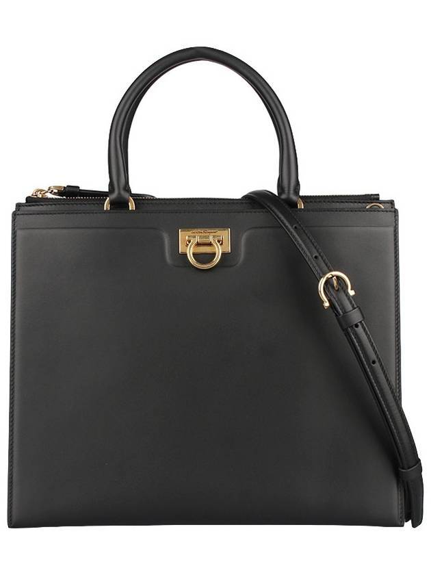 Women's Trifolio Tote Bag Black - SALVATORE FERRAGAMO - BALAAN 1