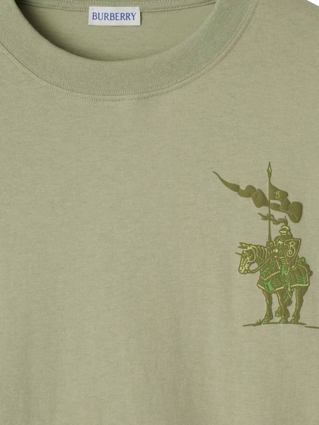 EKD Cotton Short Sleeve T-Shirt Sage Green - BURBERRY - BALAAN 6