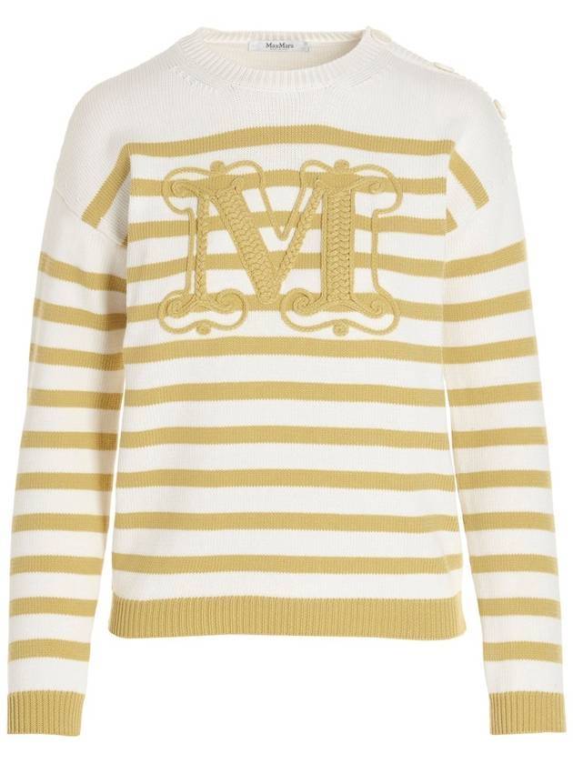 Women's Ragno Striped Knit Top Yellow - MAX MARA - BALAAN 1