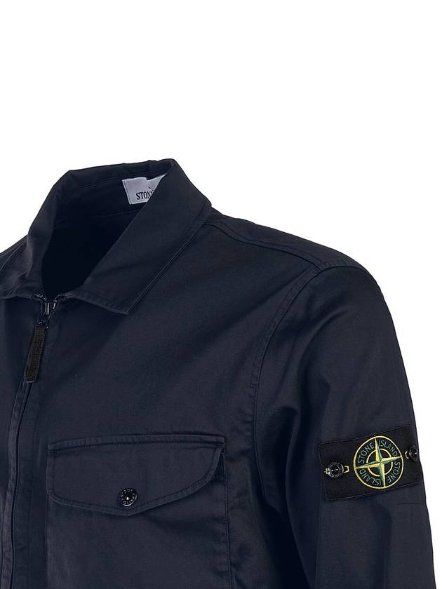 Compass Badge Zipped Jacket Orange Navy Blue - STONE ISLAND - BALAAN 6