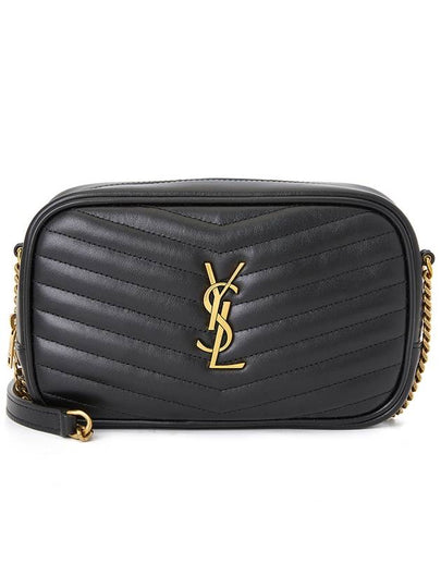 Lou Small Leather Cross Bag Black - SAINT LAURENT - BALAAN 2