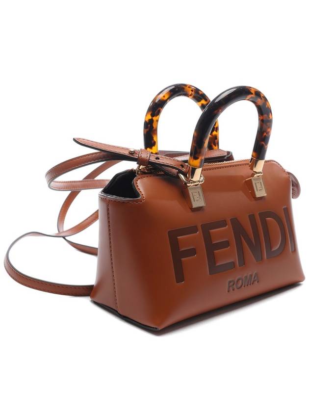 By The Way Small Leather Tote Bag Brown - FENDI - BALAAN 4