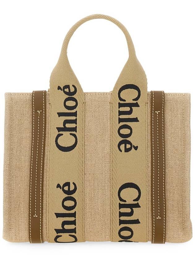 Woody Logo Small Tote Bag Brown Beige - CHLOE - BALAAN 2