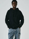 Boucle Hoodie Overfit Sweater Black - NOIRER - BALAAN 2