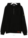 8 10 year old size black double zip wappen sweatshirt hood 751660140 - STONE ISLAND - BALAAN 1