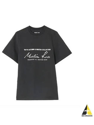 Logo lettering short sleeve black CMRSS29603JC - MARTINE ROSE - BALAAN 1