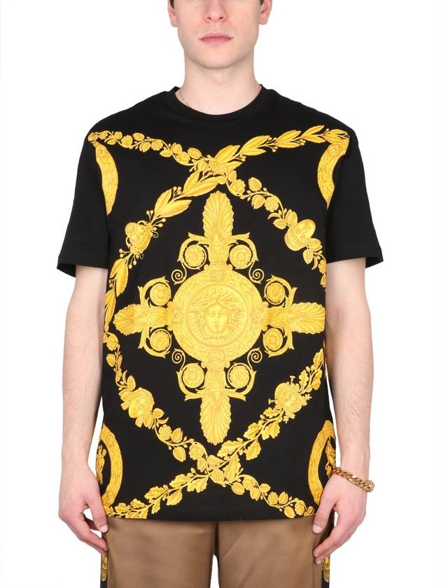 Machera Baroque Short Sleeve T-Shirt Black - VERSACE - BALAAN 2