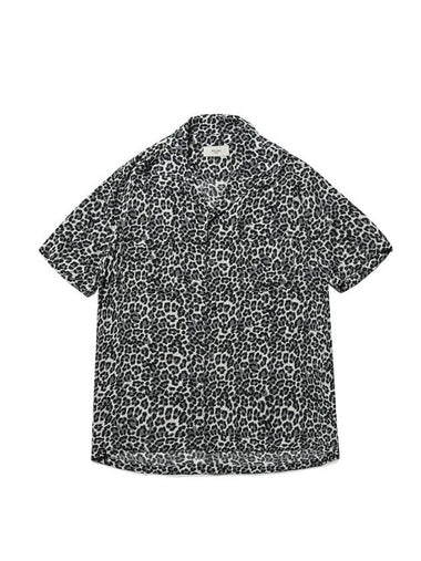 Hawaian Shirt Leopard White Black - ROLLING STUDIOS - BALAAN 1