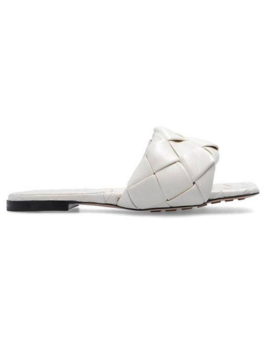 Women's Lido Leather Slippers White - BOTTEGA VENETA - BALAAN 1