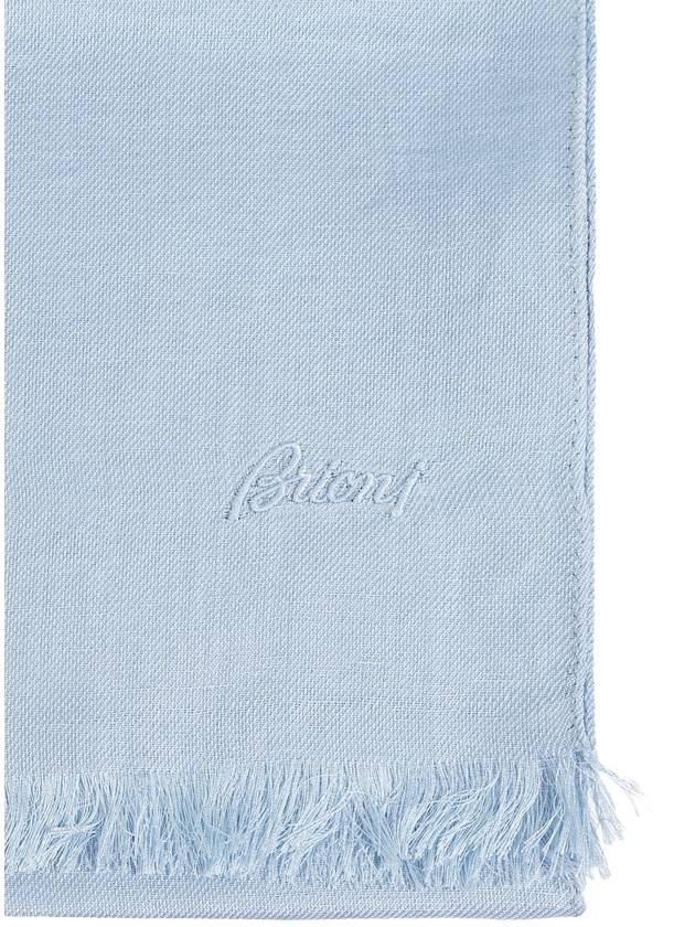 Brioni Silk Scarf, Men's, Light Blue - BRIONI - BALAAN 4