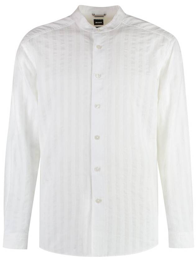 24SS Boss Long Sleeve Shirt 50513768 120 White - HUGO BOSS - BALAAN 2