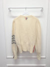 Ivory diagonal armband hidden cable cardigan 3 - THOM BROWNE - BALAAN 4