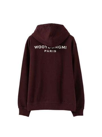 Back Logo Cotton Hoodie Red - WOOYOUNGMI - BALAAN 1