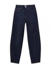 Tapered Crop Jeans Blue - TOTEME - BALAAN 2