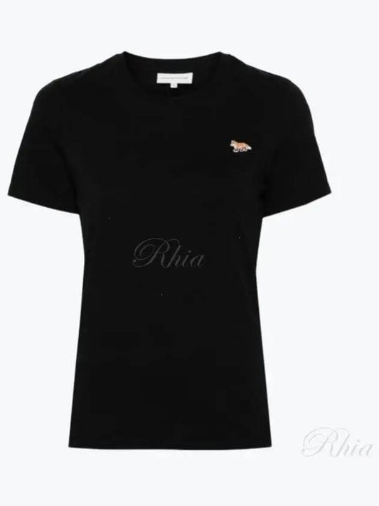 Baby Fox Patch Regular Short Sleeve T-Shirt Black - MAISON KITSUNE - BALAAN 2