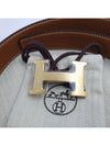 H Gold Buckle Men’s Belt 32mm Reversible Leather Strap Black Gold Matte - HERMES - BALAAN 4