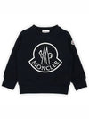 Kids Waffen Printing Sweatshirt Navy 8G00011 899PS 778 8 10A - MONCLER - BALAAN 1