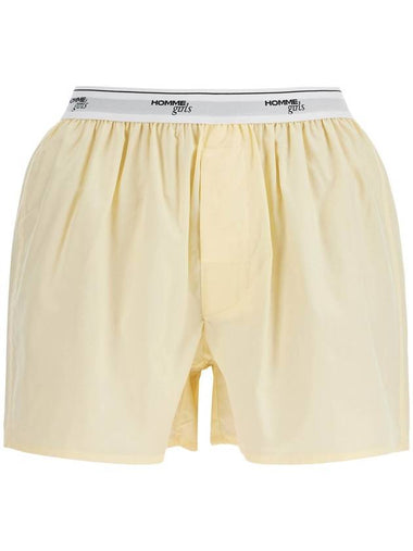 high-waisted pale yellow cotton boxer - HOMMEGIRLS - BALAAN 1