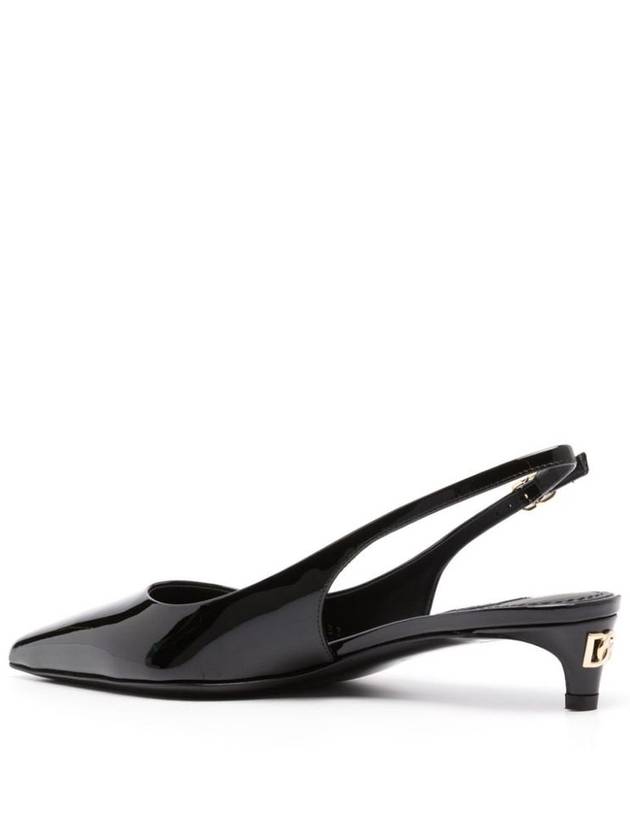 Pointed Toe Patent Calfs Slingback Heels Black - DOLCE&GABBANA - BALAAN 4