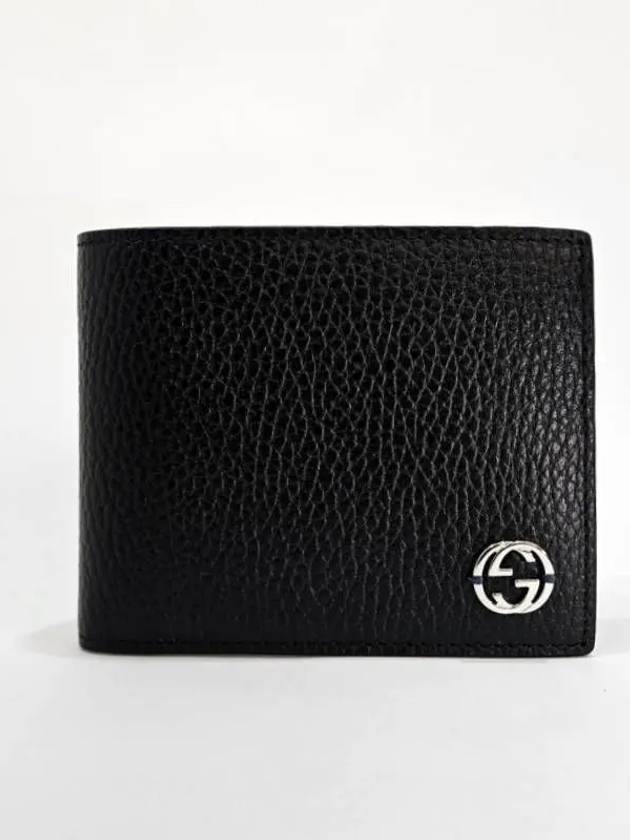 GG Interlocking Two Tone Half Wallet Black - GUCCI - BALAAN 2