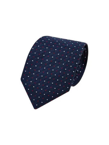 Men s Micro Dot Pattern Silk Tie Blue - EMPORIO ARMANI - BALAAN 1