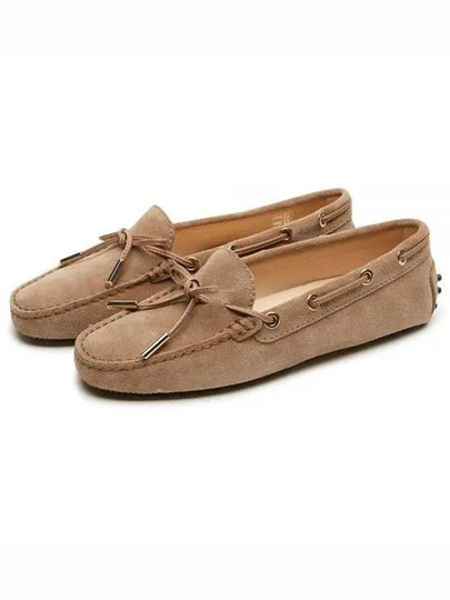 Gommino Suede Driving Shoes Beige - TOD'S - BALAAN 2