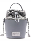 5AC Number Logo Texture Leather Bucket Bag Pale Blue - MAISON MARGIELA - BALAAN 3