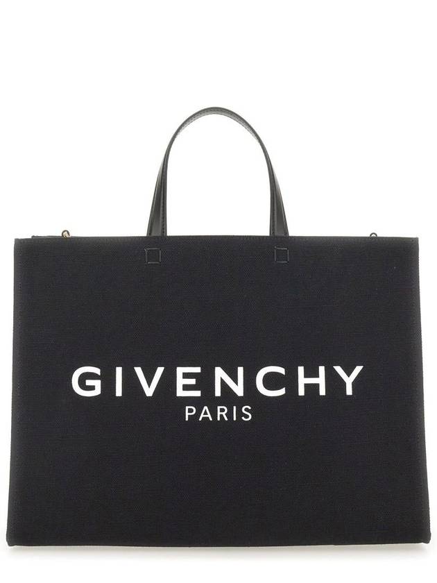 Canvas G Medium Tote Bag Black - GIVENCHY - BALAAN 2