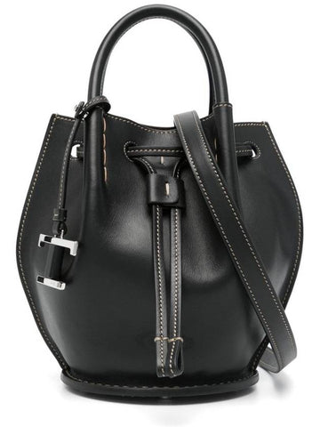 Tod'S Logo-Charm Leather Mini Bucket Bags - TOD'S - BALAAN 1