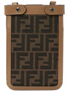 Peekaboo Phone Case Cross Bag Brown - FENDI - BALAAN 5