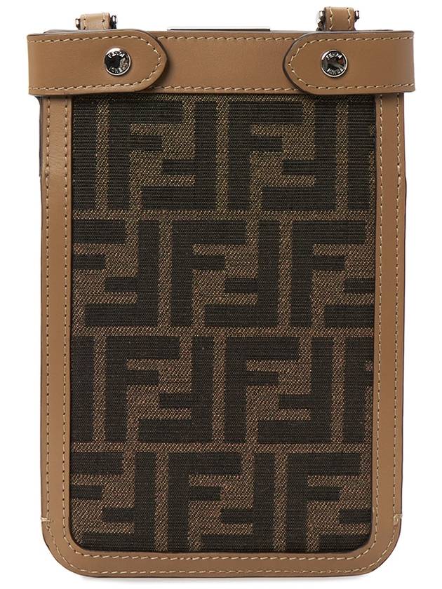 Peekaboo Phone Case Cross Bag Brown - FENDI - BALAAN 5