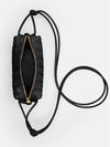 Intrecciato Loop Small Leather Cross Bag Black - BOTTEGA VENETA - BALAAN 4