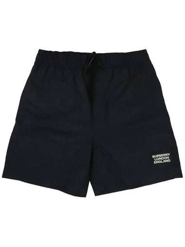 12th Anniversary Kids Women s Logo Patch Swim Short Pants Black 8037053 - BURBERRY - BALAAN 1