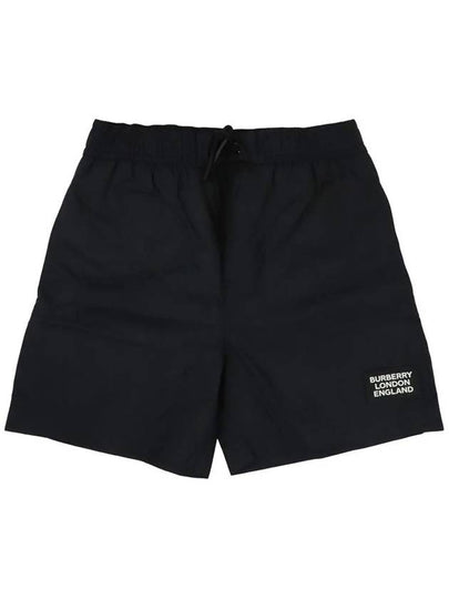 12th Anniversary Kids Logo Patch Swim Short Pants Black 8037053 - BURBERRY - BALAAN 2