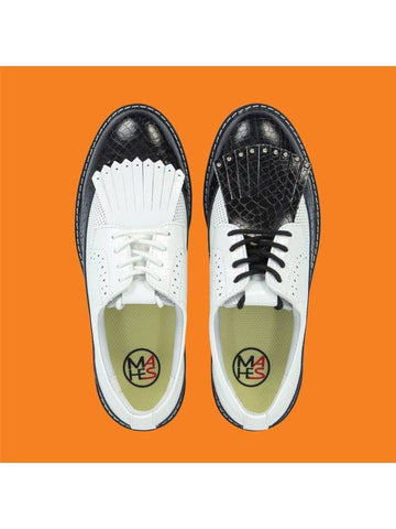 Spikes Black Label Natural Leather 2WAY Leather Sole High Up Balance Golf Shoes MSH00806 - MAHES - BALAAN 1