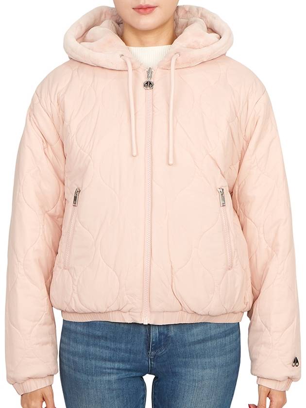 Women's Reversible Quilted Eaton Fur Jacket Rose - MOOSE KNUCKLES - BALAAN 8