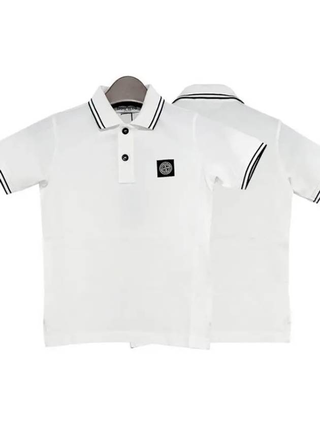 Kids Polo Short Sleeve T Shirt 10 12 Ivory 791621348 V1093 270500 1094389 - STONE ISLAND - BALAAN 1