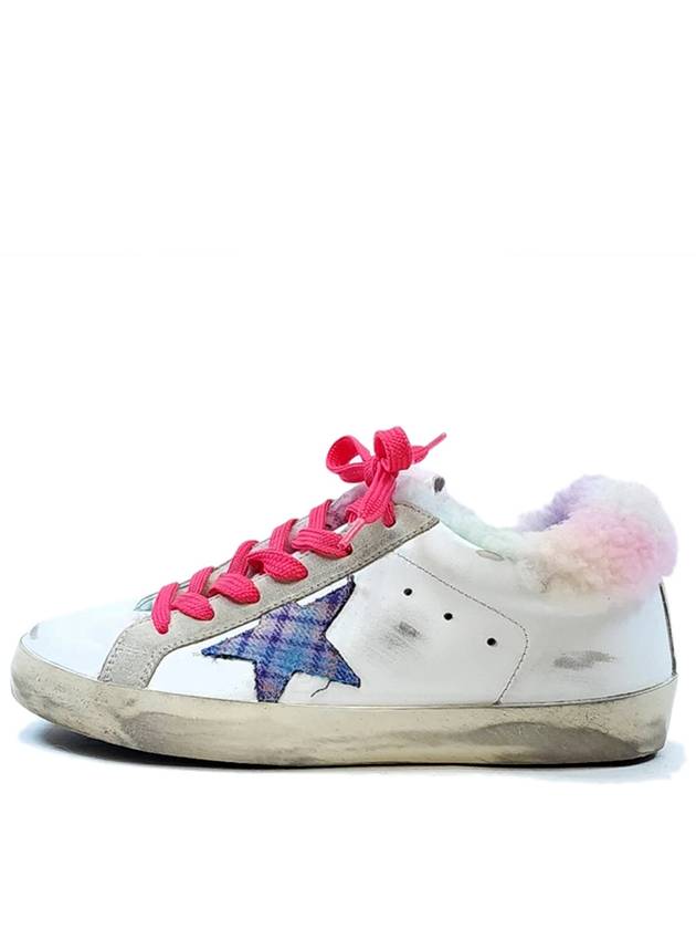 Women's Fur Sneakers White Pink GWF00101 F1950 - GOLDEN GOOSE - BALAAN 1