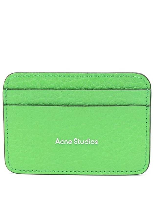 Leather Card Wallet Green - ACNE STUDIOS - BALAAN 1